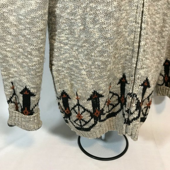 Vintage Tundra 100% Wool Shawl Collar Knit Sweater Womens XL Made in Canada - Picture 3 of 5